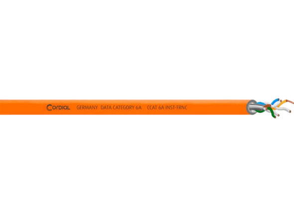 Cordial CAT6A 100m de bobina de rede para instalação Cordial CAT6A 100m de bobina de rede para instalação